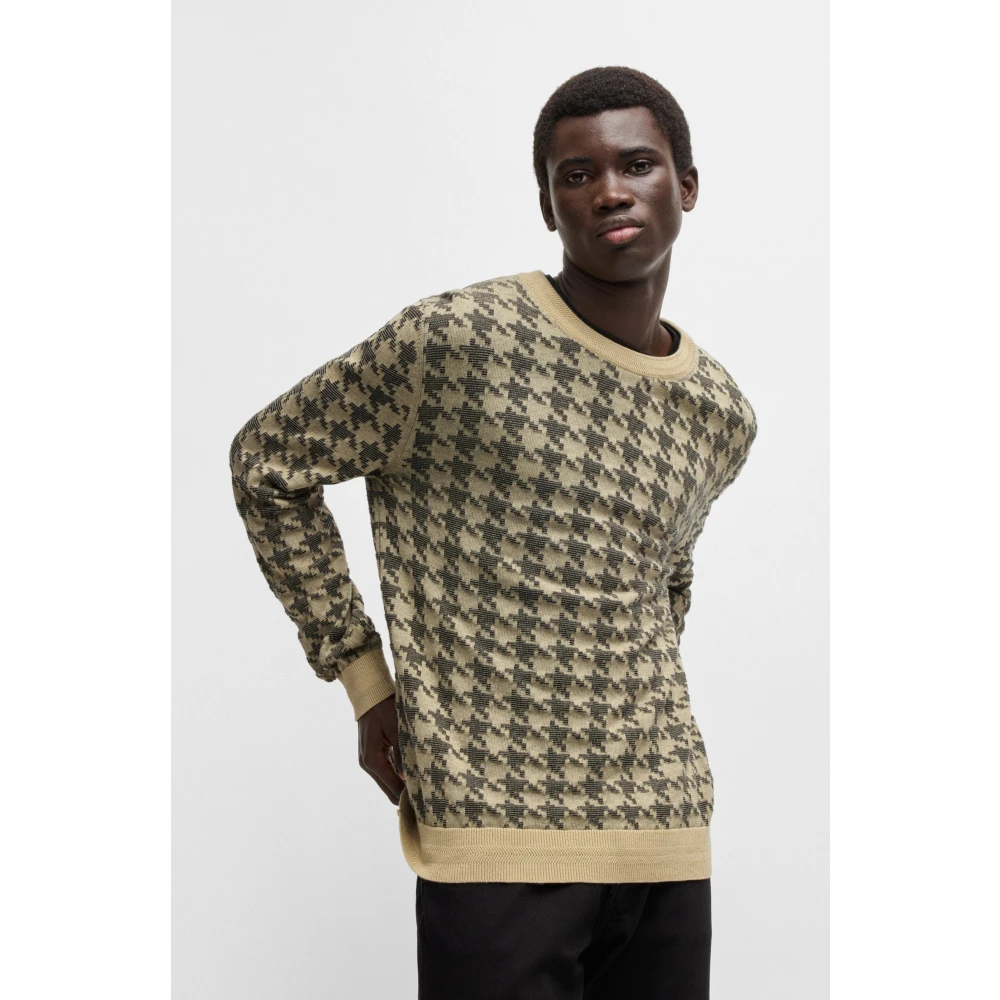 Hugo Boss Stijlvolle Pullover Beige Heren