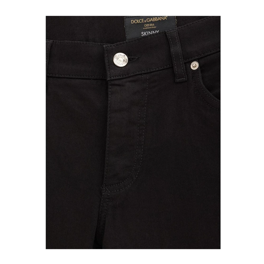 Dolce & Gabbana Zwarte katoenen jeans en broeken Black Heren