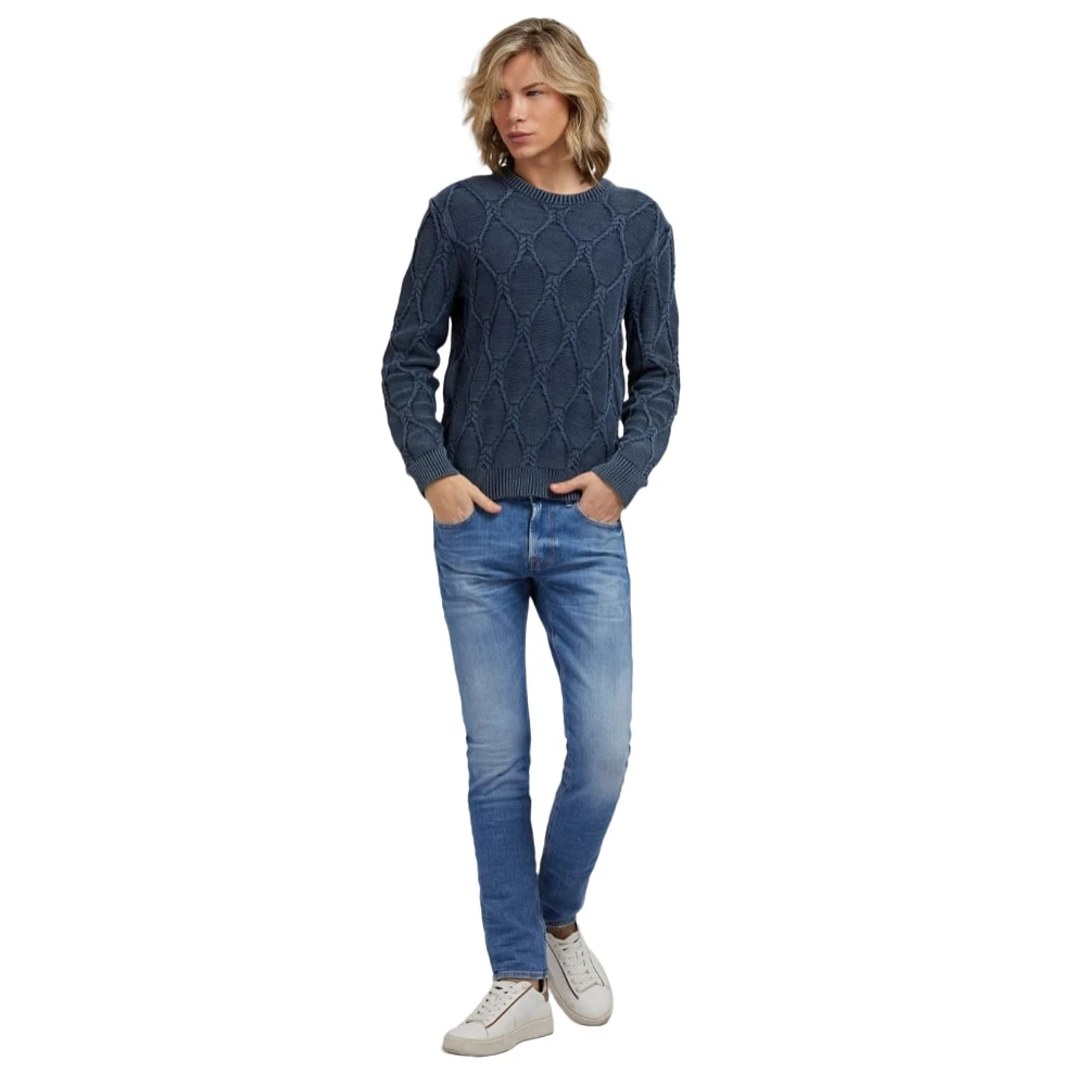 Guess Slim-fit Denim Broek Blue Heren