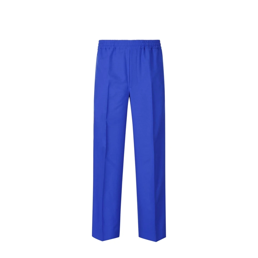 Gucci Wollen broek met elastische taille Blue Heren