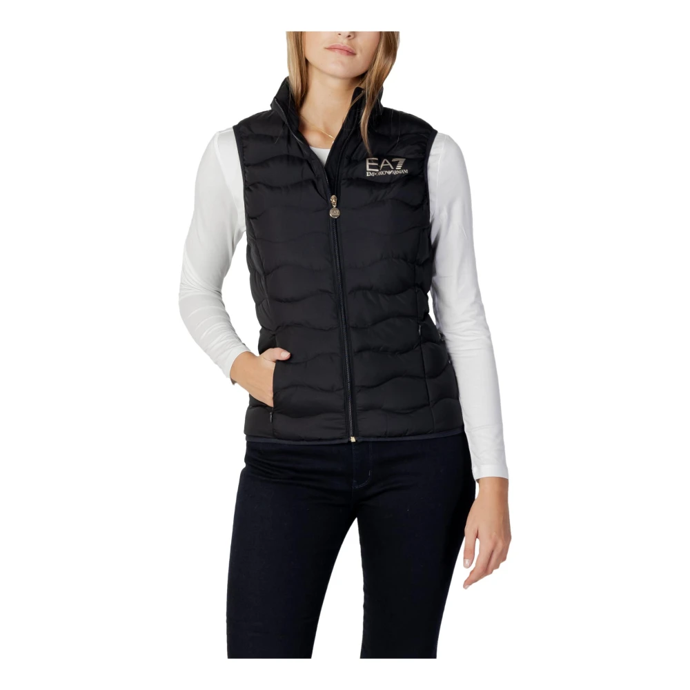 Emporio Armani Ea7 Women's Black Waistcoats, 2XL, Wojacket