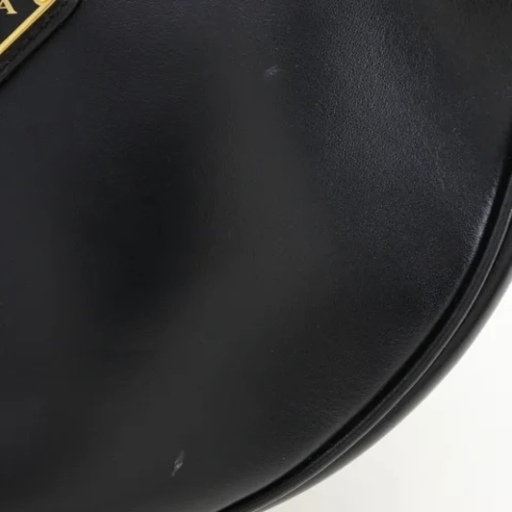 Prada Vintage Pre-owned Leather shoulder-bags Black Dames
