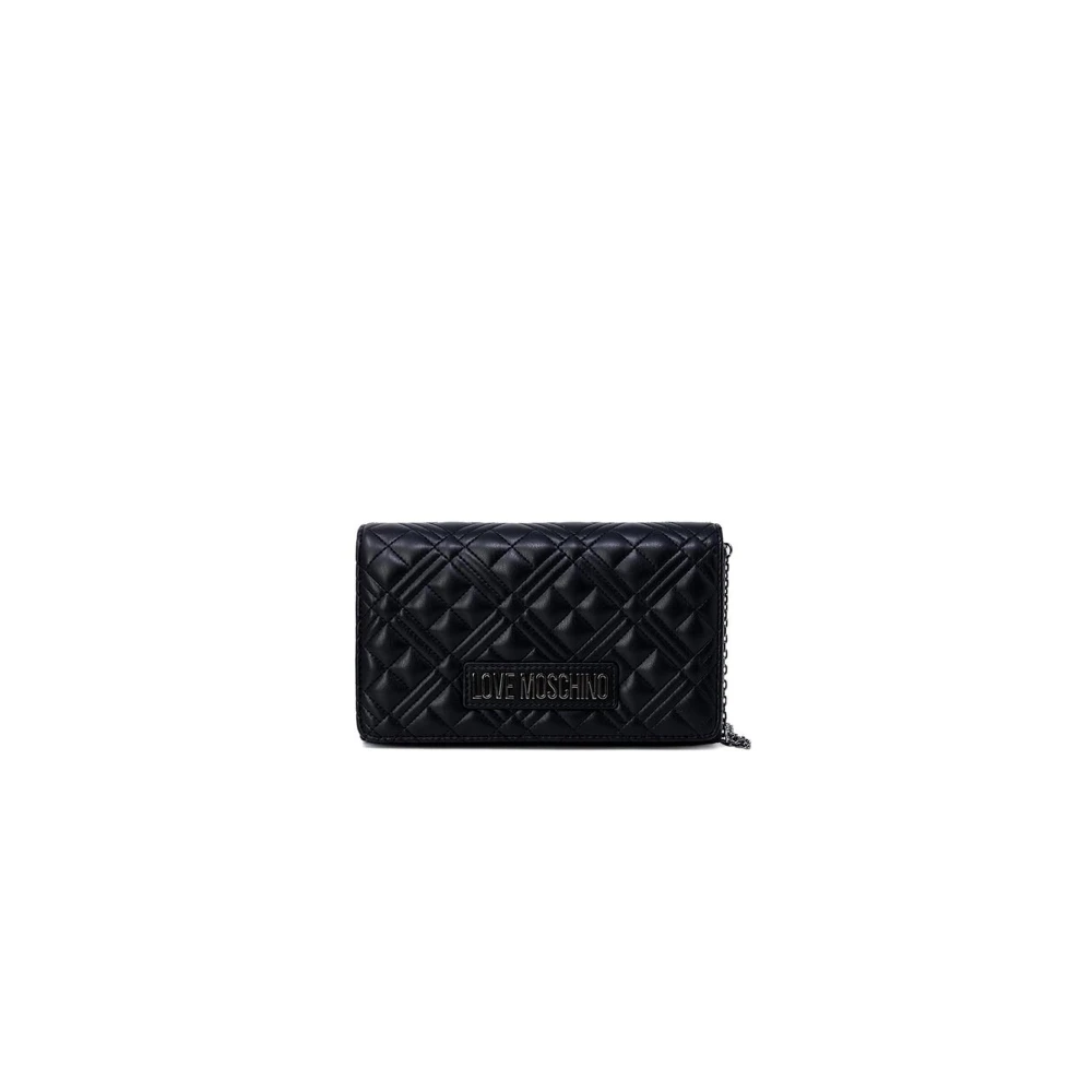 Love Moschino Compacte polyurethaan handtas herfst winter collectie Black Dames