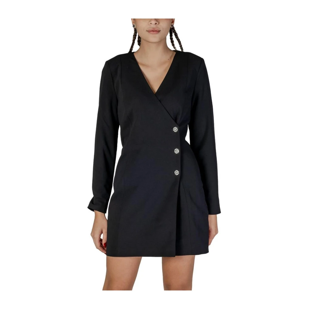 Only Korte Polyester Blend Jurk Collectie Black Dames