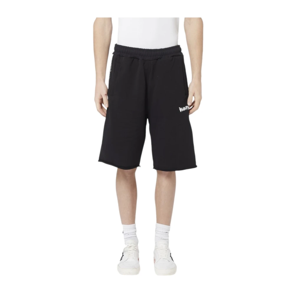 Disclaimer Heren Bermuda Shorts Katoen Stijl 24Eds54211 Black Heren