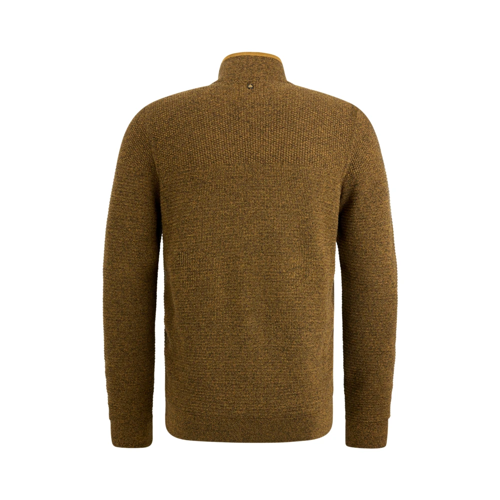 PME Legend Halve Rits Katoenen Trui Brown Heren