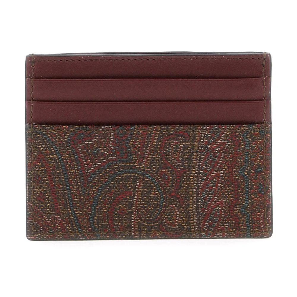 ETRO Paisley Jacquard Creditcardhouder met Geborduurd Pegasus Logo Multicolor Dames