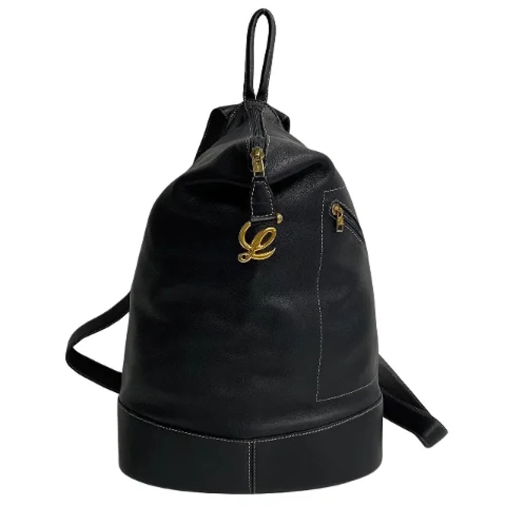 Loewe Pre-owned Leather backpacks Black Dames
