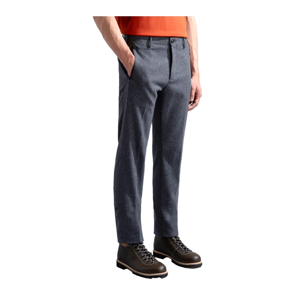 PAUL & SHARK Grijze Chino Broek van Technische Wol Gray Heren