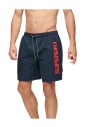 short-de-bain-graphique-en-polyester-bleu