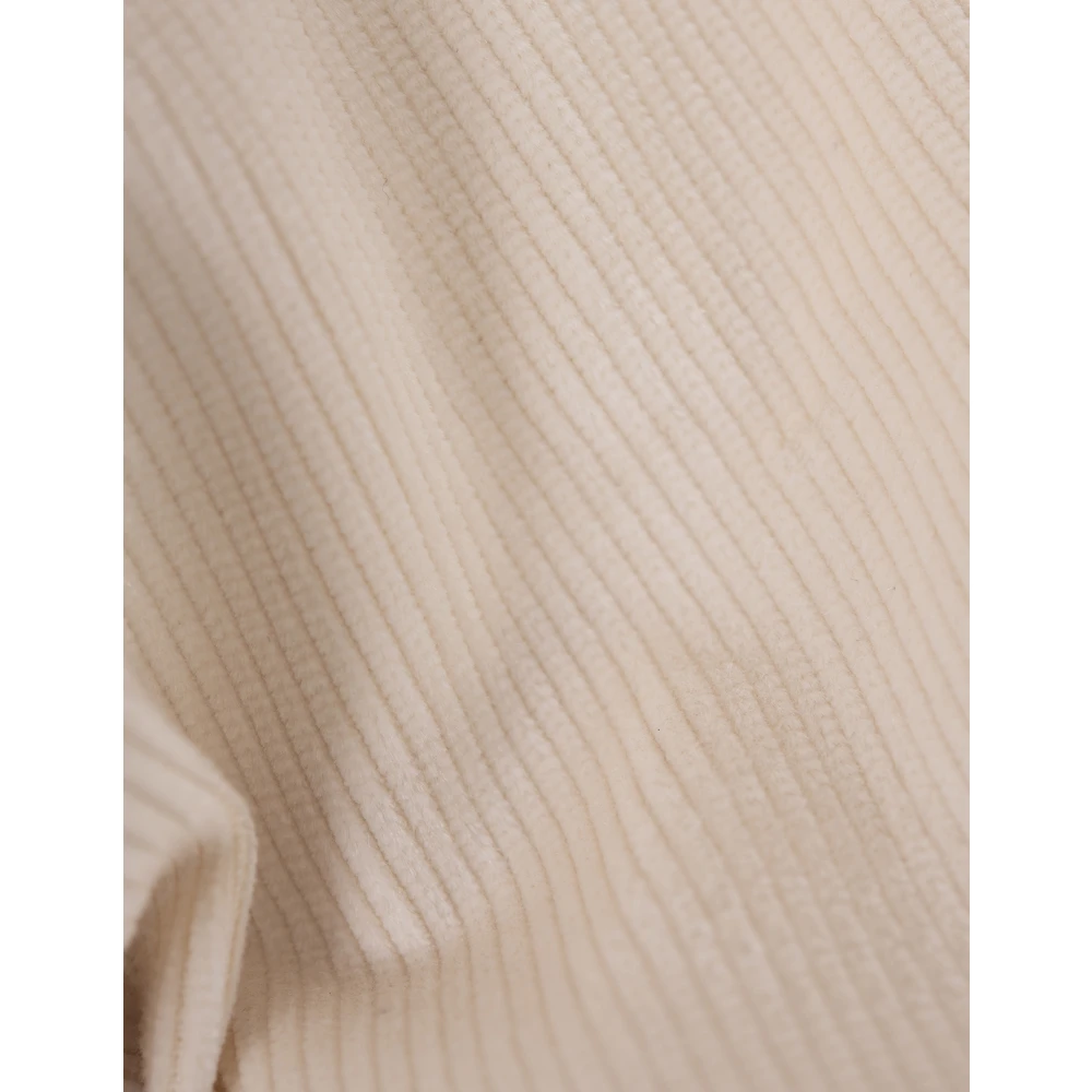 Ermanno Scervino Witte Corduroy Flare Broek Beige Dames