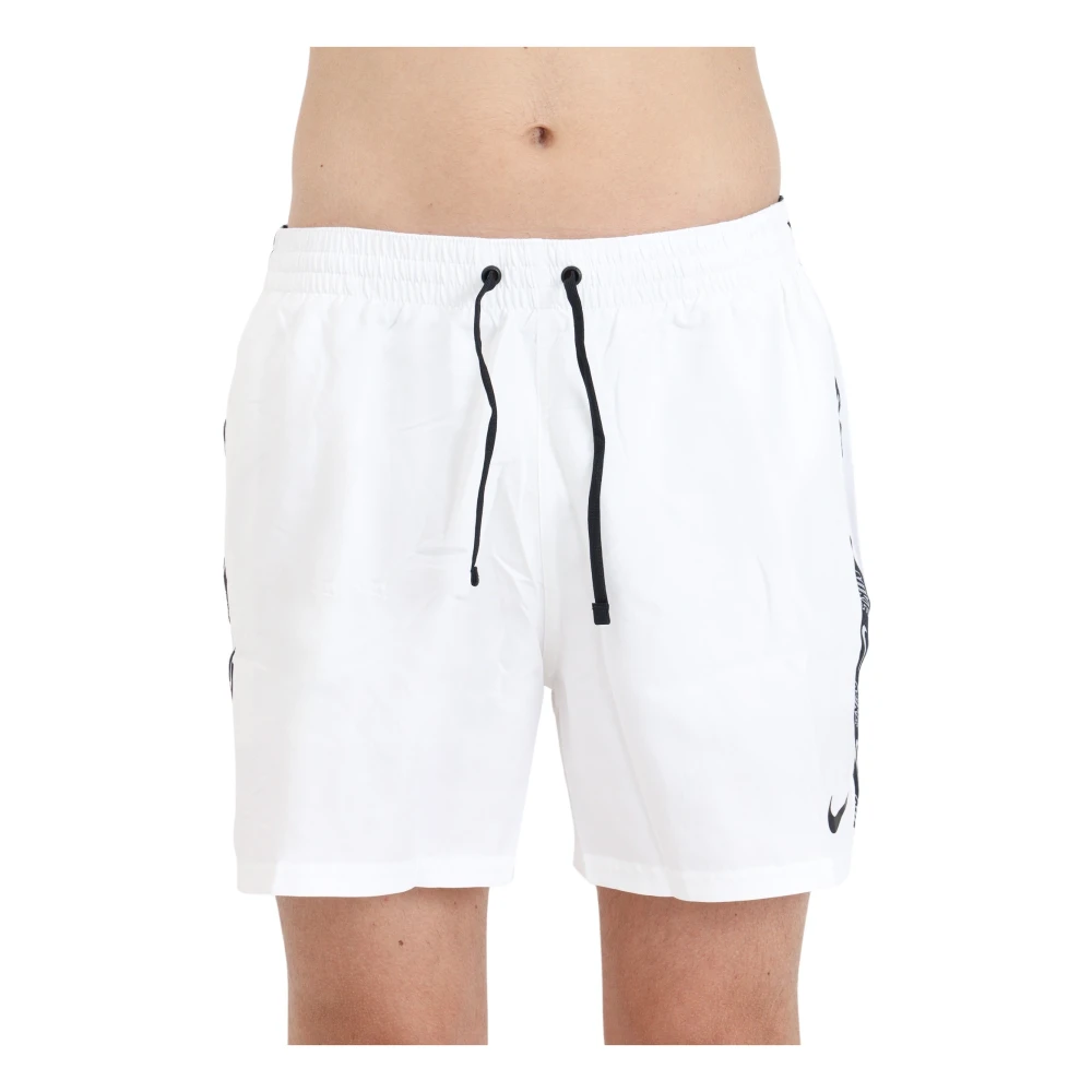 Nike Witte Beachwear Shorts Tape White Heren