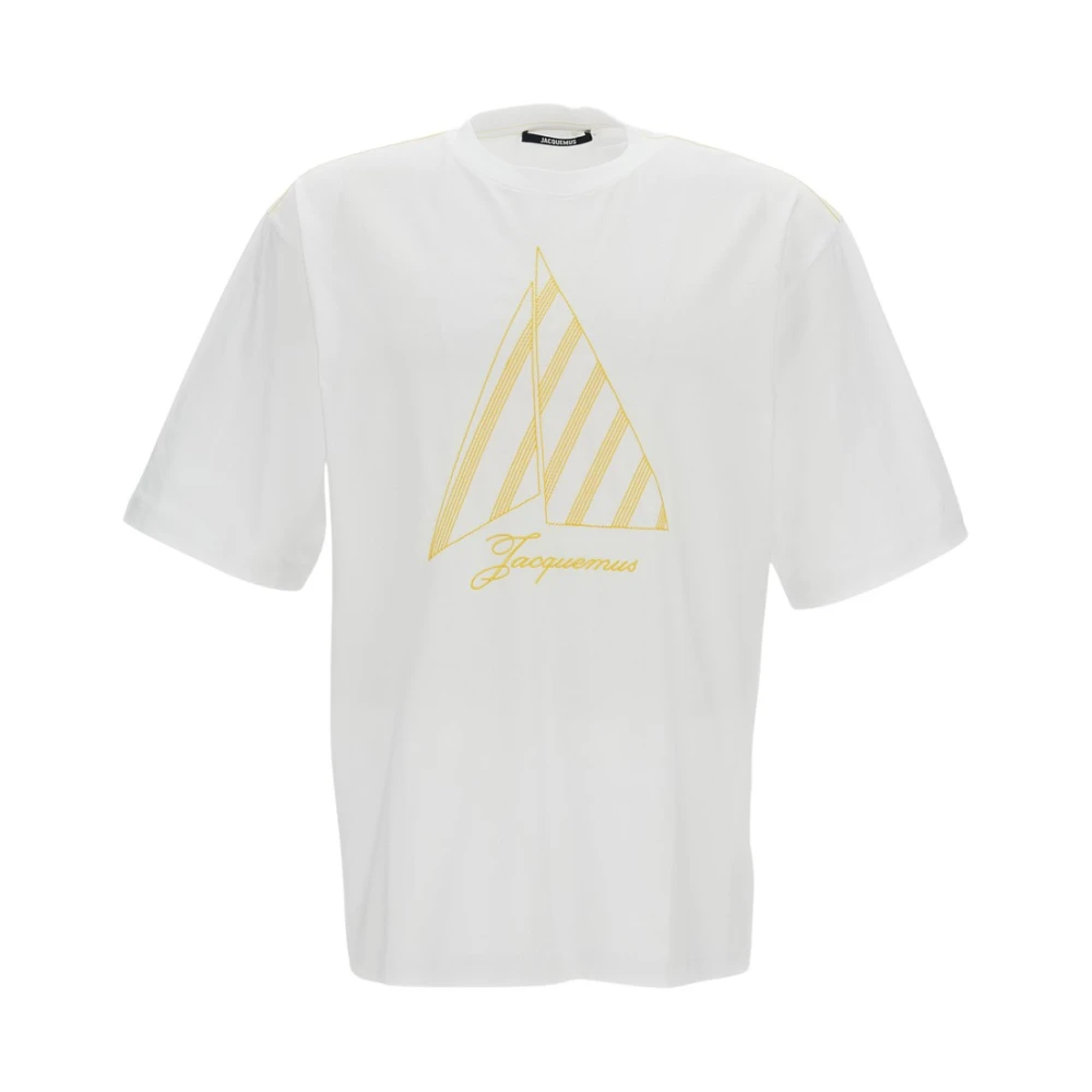 Jacquemus Men's White T-Shirts, L, Le T-Shirt Voilier