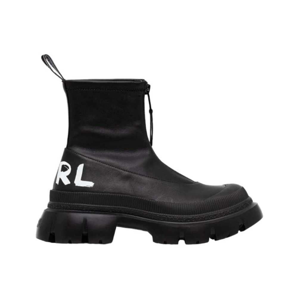 Karl Lagerfeld Stretch Midi Boot Kl43560 Zwart Black Dames