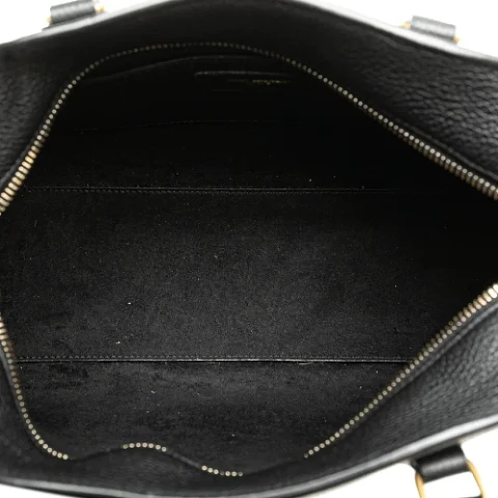 Saint Laurent Vintage Pre-owned Leather handbags Black Dames