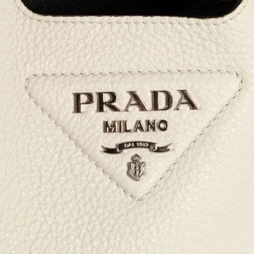 Prada Vintage Pre-owned Leather prada-bags White Dames