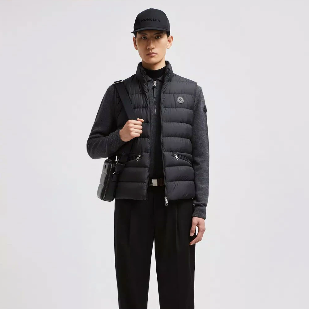 Moncler Klassieke Zwarte Donsvest Black Heren