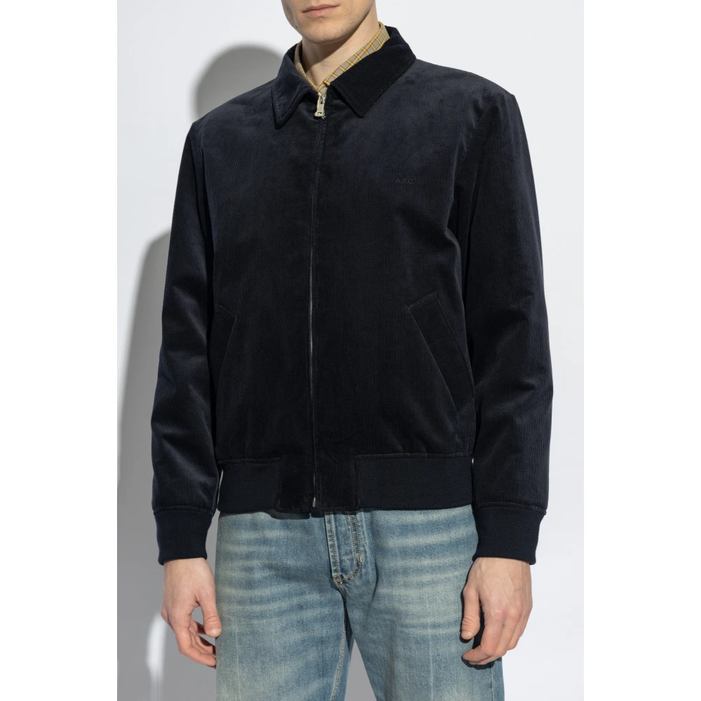 A.p.c. Jas met logo Blue Heren