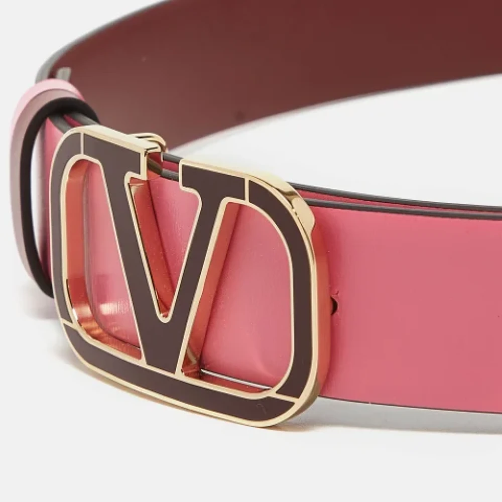 Valentino Vintage Pre-owned Leather belts Red Dames