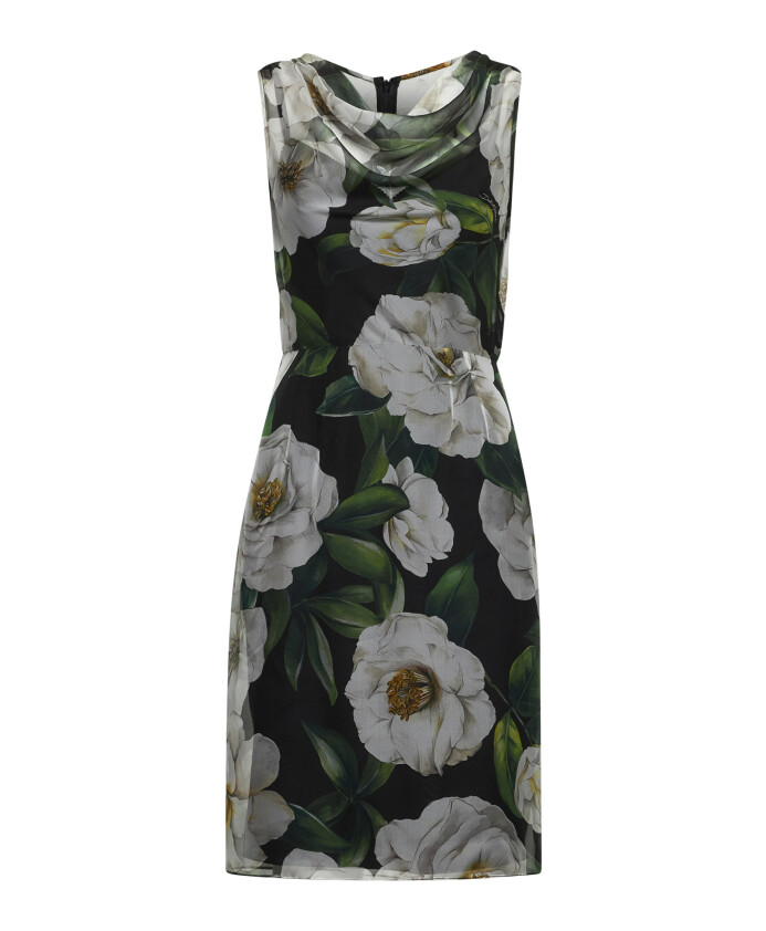 robe-a-col-drape-imprime-gardenia