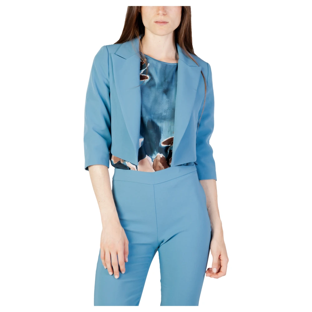 RINASCIMENTO Blazer met lange mouwen en revers Blue Dames