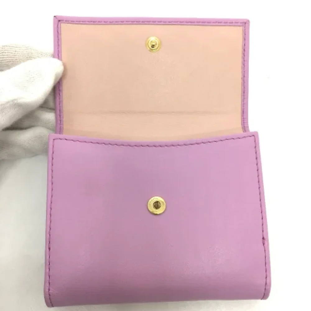 Salvatore Ferragamo Pre-owned Leather wallets Purple Dames