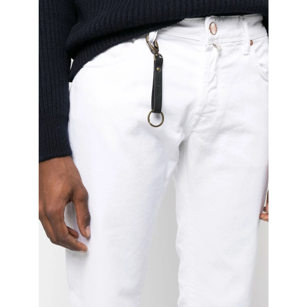 Incotex Witte Straight Jeans White Heren