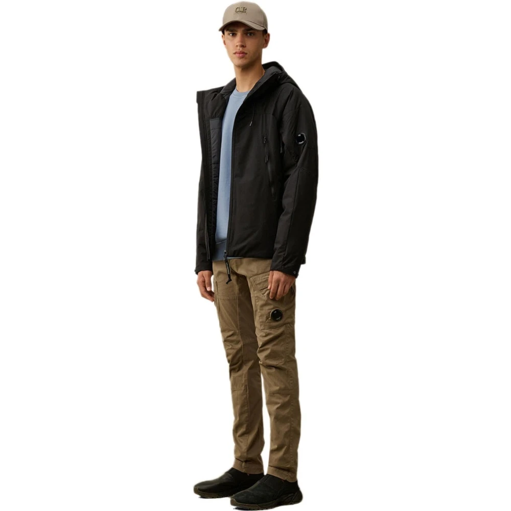C.P. Company Zwarte Pro-Tek Gewatteerde Hoodie Black Heren