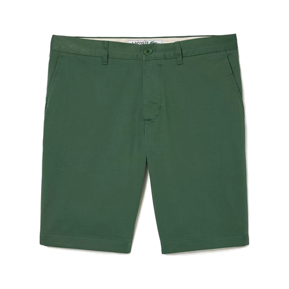 Lacoste Slim Fit Stretch Cotton Bermuda Shorts Green Heren