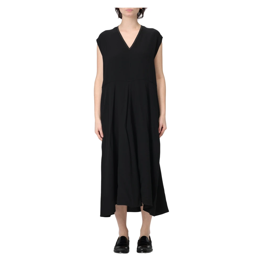 Fabiana Filippi Elegante Zwarte Jurk voor Vrouwen Black Dames