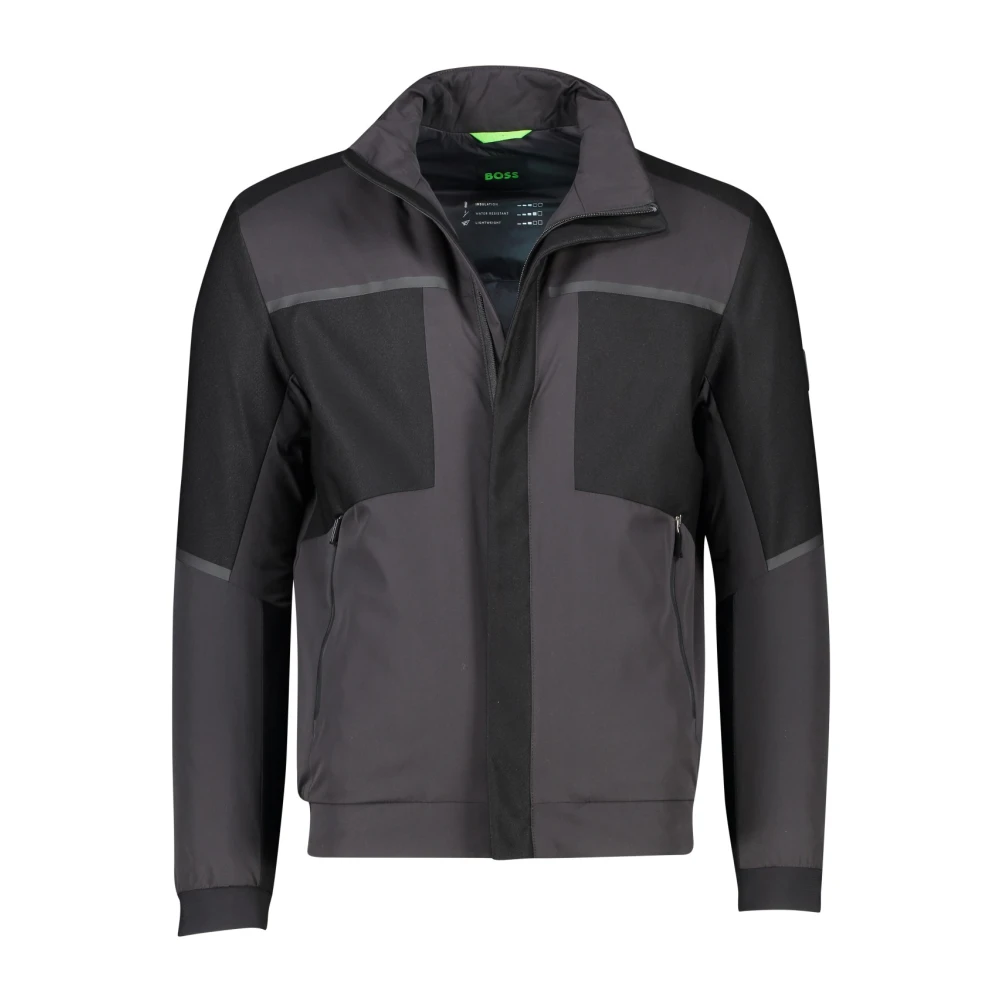 Hugo Boss Zwarte Winterjas Groene Collectie Black Heren