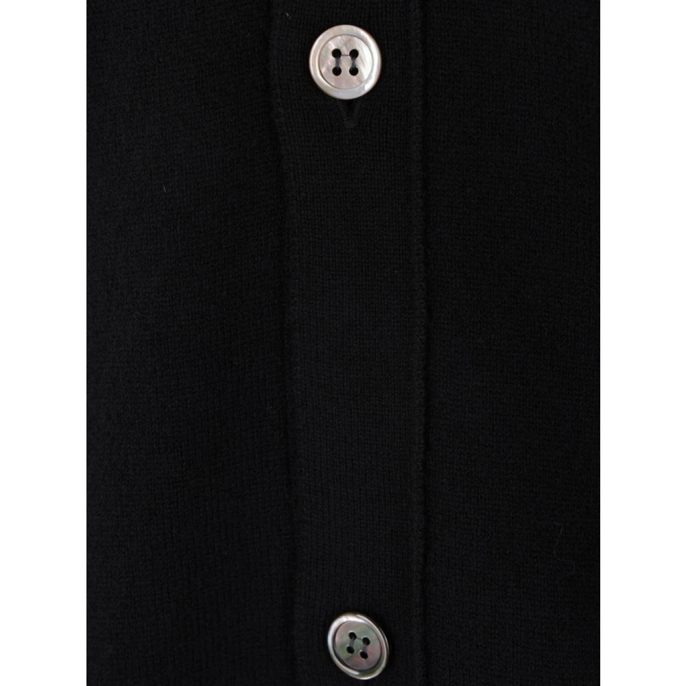 Comme des Garçons Zwarte Oversized Wollen Vest Trui Black Heren