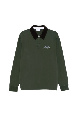 green-velvet-collar-shirt-embroidered-logo
