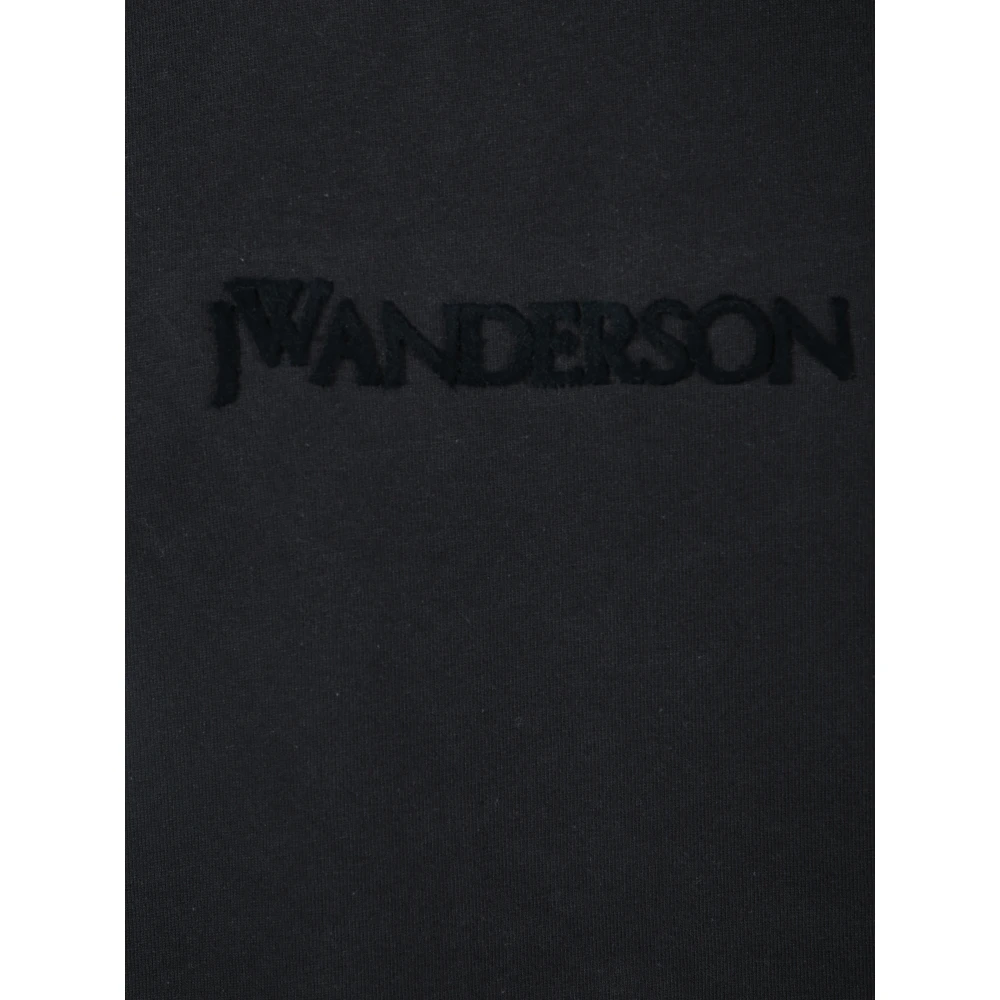 JW Anderson Minimalistisch Zwart T-shirt met Logo Black Heren