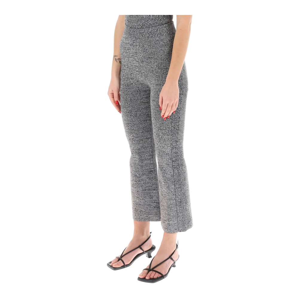 Ganni Cropped Trousers Gray Dames