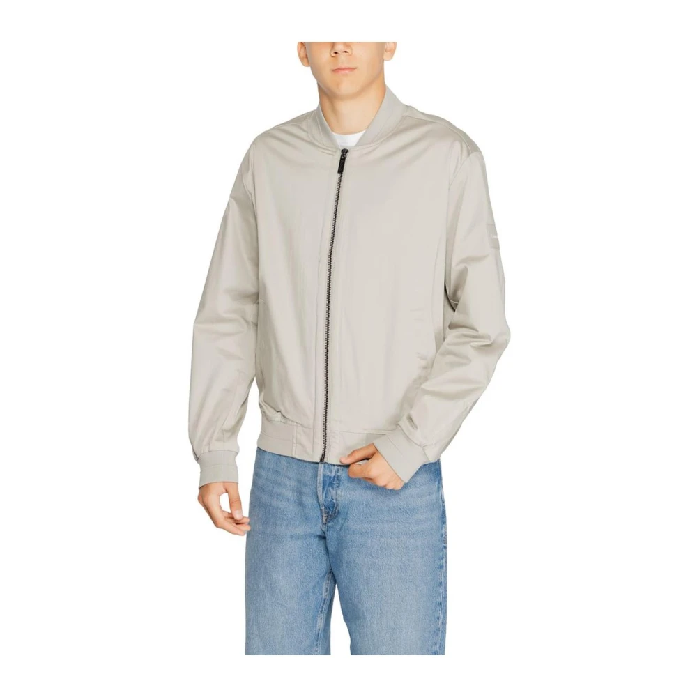Calvin Klein Katoenmix Jas Heren Herfst Winter Collectie Gray Heren