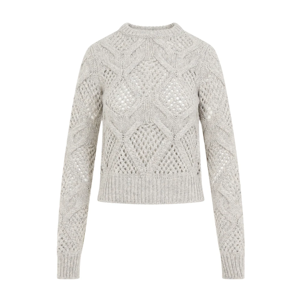 SPORTMAX Neutrale Melange Narvel Sweater Gray Dames
