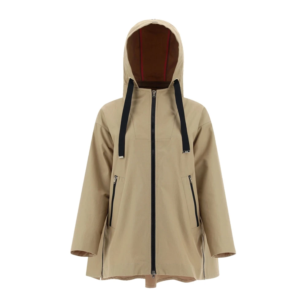 Herno Vrouw Bruin Jassen Dames, L, Flared Jacket