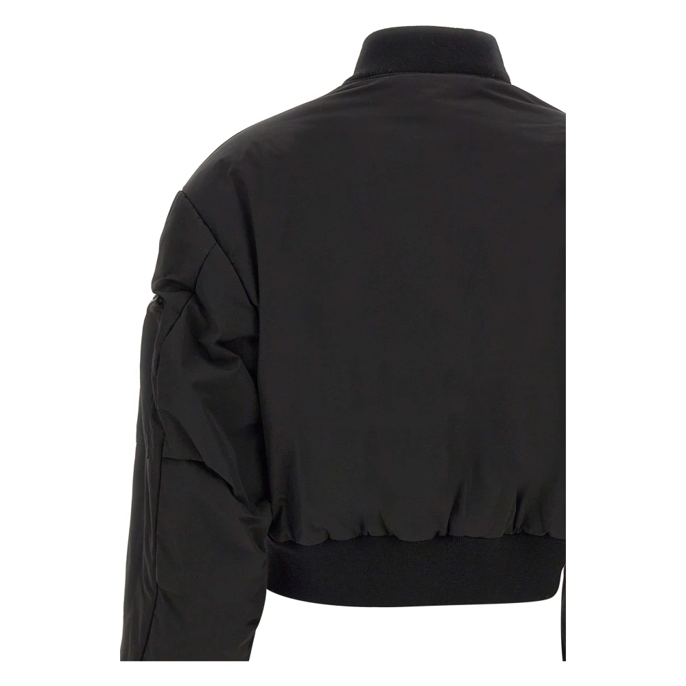 Hevo Zwarte Bomberjack met College Kraag Black Dames
