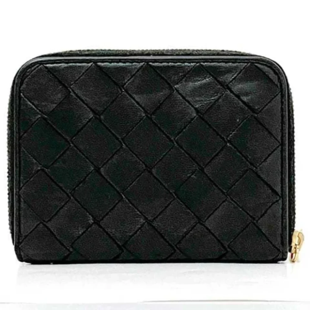 Bottega Veneta Vintage Pre-owned Leather wallets Black Dames