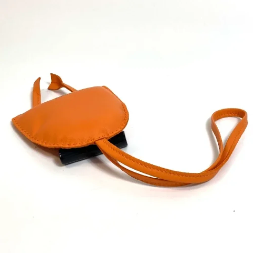 Hermès Vintage Pre-owned Leather key-holders Orange Dames