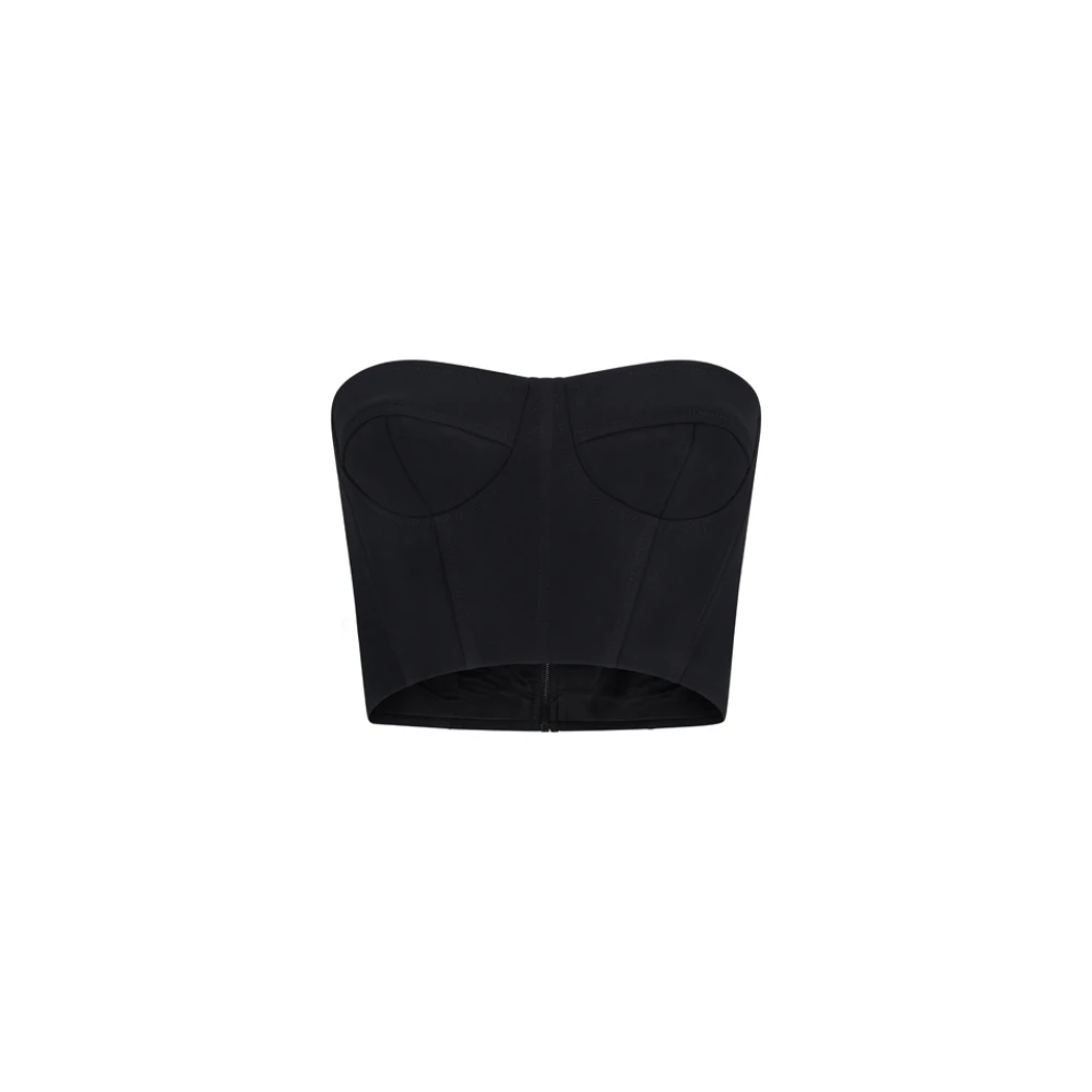 David Koma Black Sleeveless Tops, Female, 2XS, Bustier Top