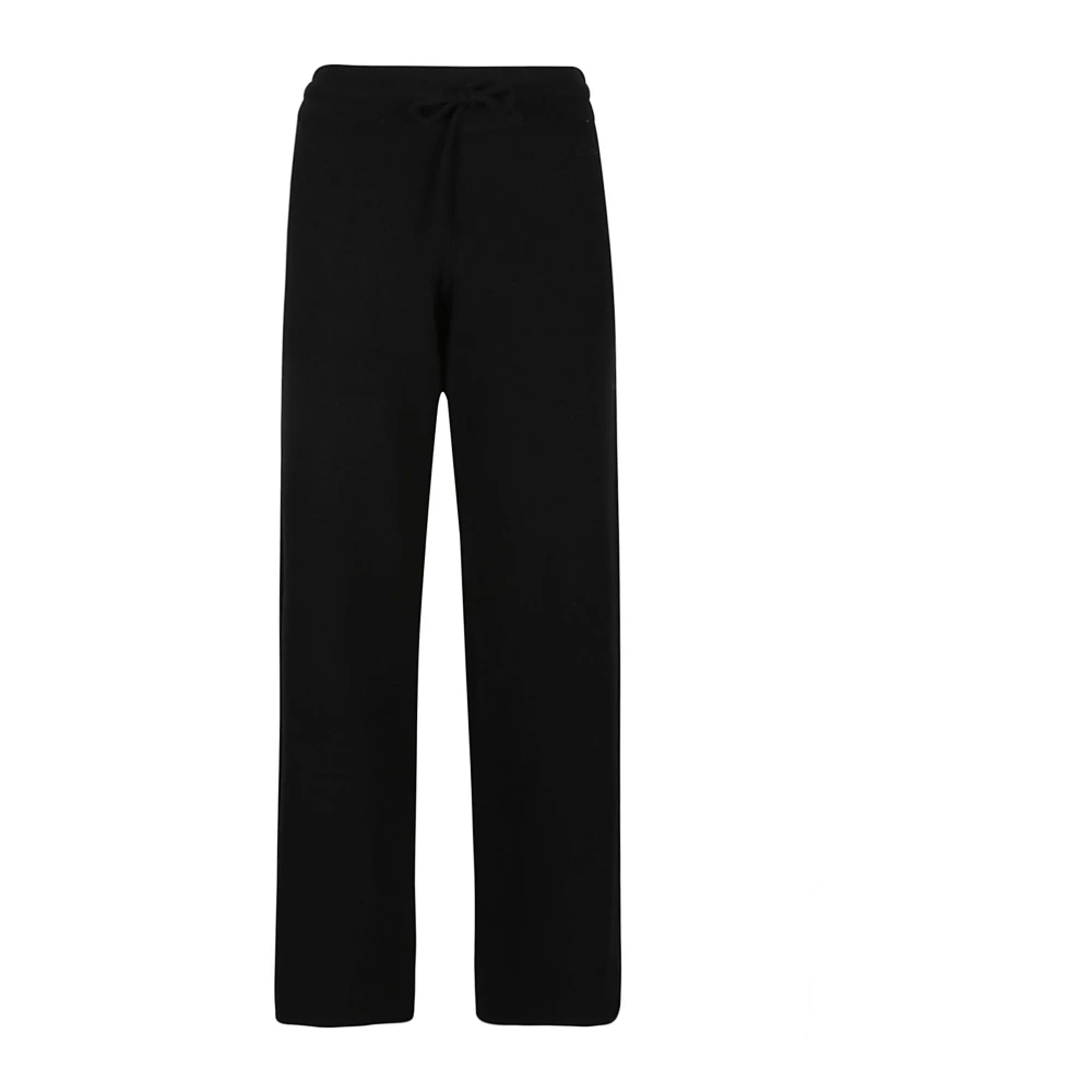 MC2 Saint Barth Gebreide zwarte broek met elastische taille Black Dames