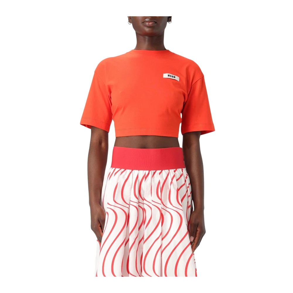 Msgm - Tops > T-Shirts - Red - Msgm - Modalova