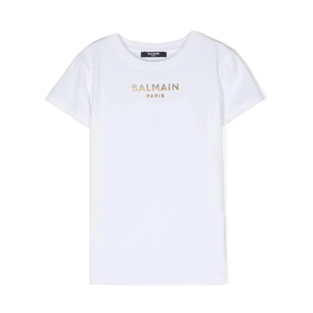 Balmain Unisex Kids White T-Shirts Kids - Kids Short Sleeve T-Shirts - 8 Y - Kids