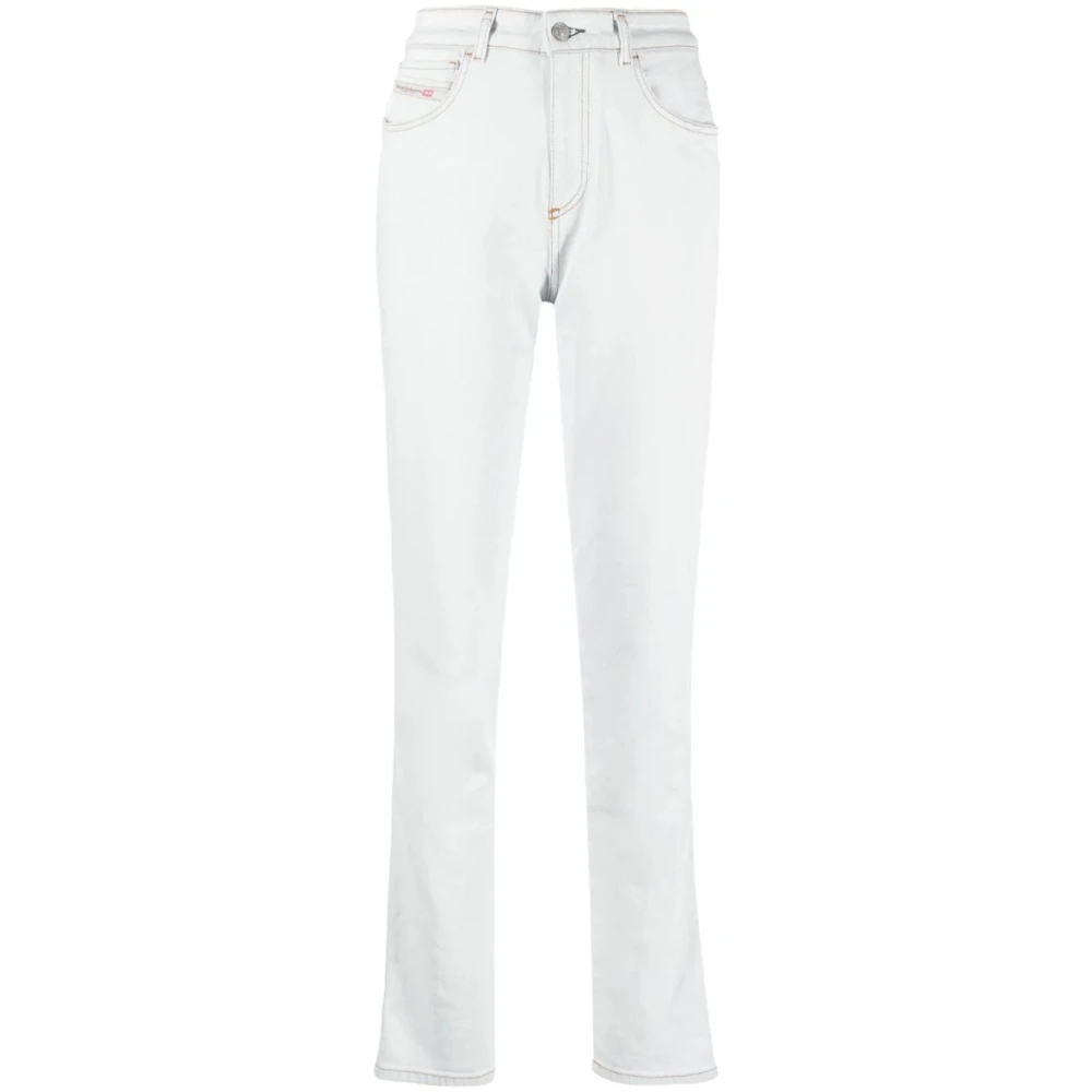 Diesel Kvinno Vit Jeans Dam, W29, Bomull, Casual Stuprörsjeans