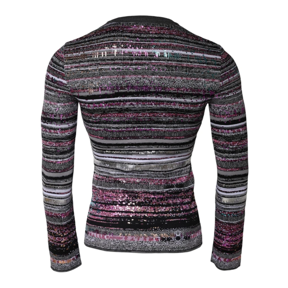 Dolce & Gabbana Multicolor Gestreepte Crew Neck Sweater Multicolor Heren
