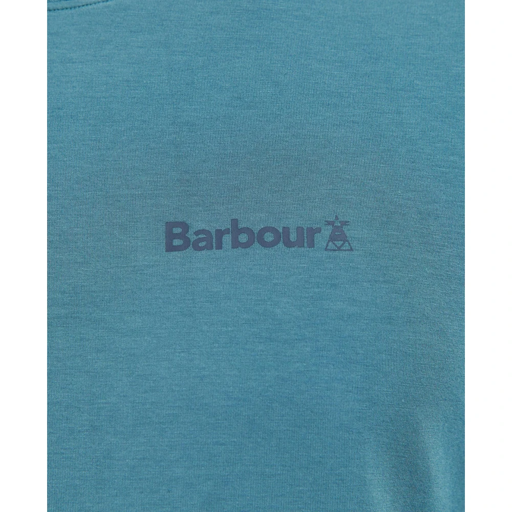 Barbour Logo T-shirt met -coördinaten Blue Heren