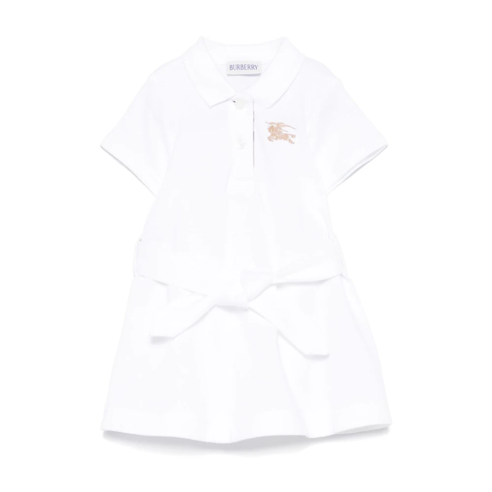 Burberry Vit Polo Krage Klänning White, Flicka