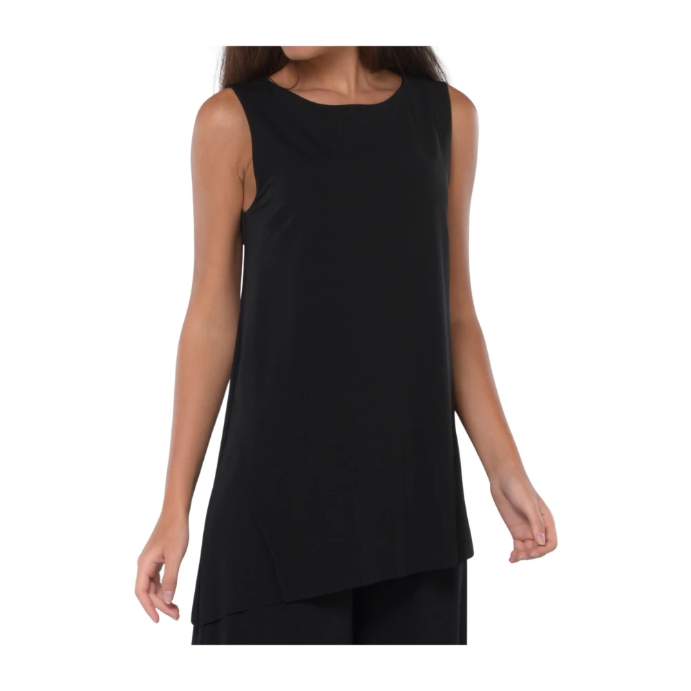 Kaos Asymmetrische Blouse Black Dames